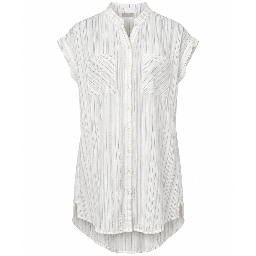 Forever 21 Contemporary Striped Button Down Shirt Dress Minimalist Women XS